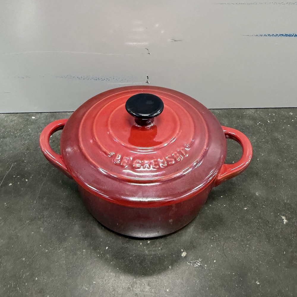 NEW Le Creuset Red Mini Cocotte Dutch Oven 3.5" Dish Bowl